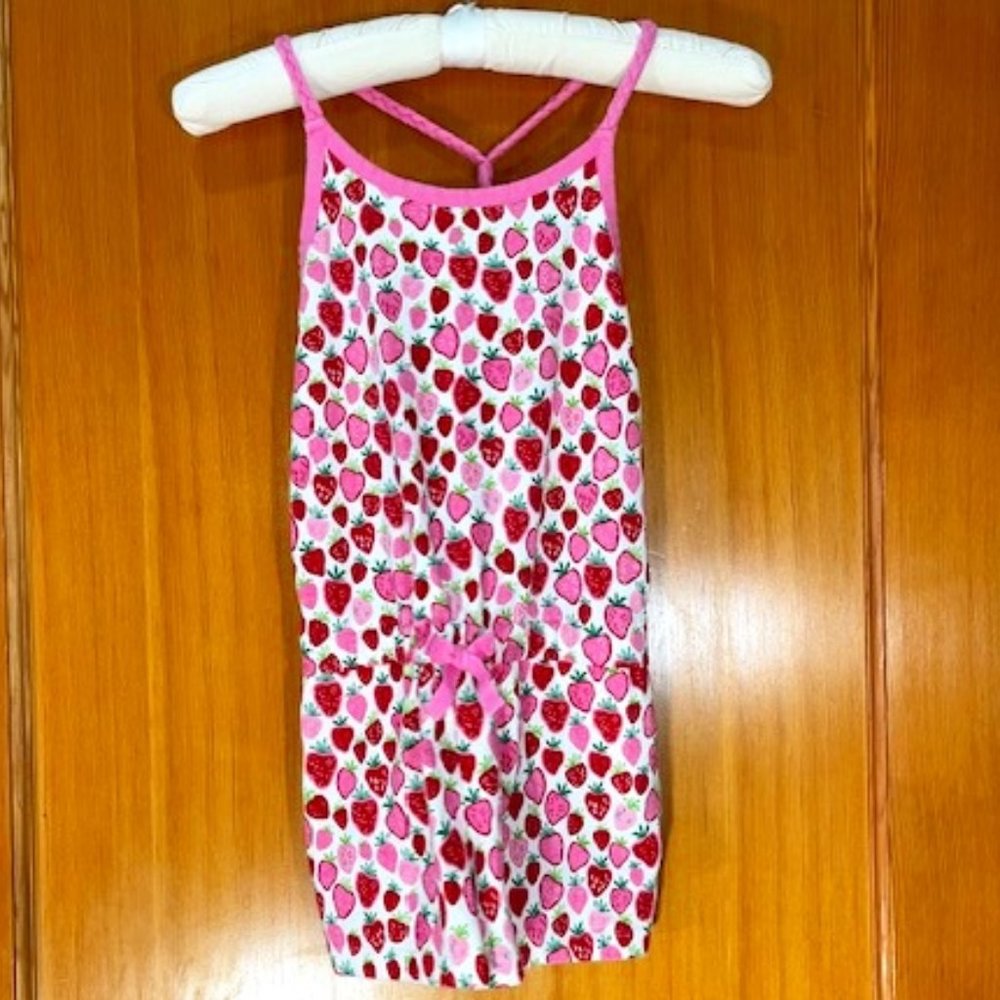 Hatley Girls Strawberry Romper Sz 8